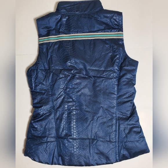 Shape Insignia Blue Textured Quilted Puffer Vest Lightweight - Picture 2 of 9